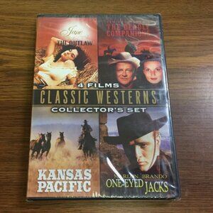 4 Movies BRAND NEW The Outlaw/The Deadly Companions/Kansas Pacific/One Eyed Jack